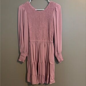 Pink Long Sleeve Dress